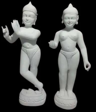 2 Feet Marble Iskcon Radha Krishna Statue