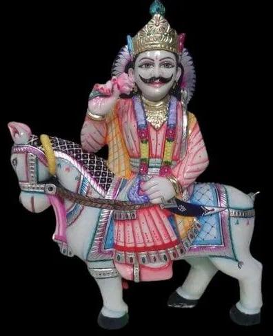 Marble Jaharveer Baba Statue, for Worship, Size : 3 Feet