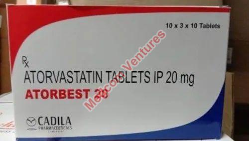 Atorbest 20 Tablets, Medicine Type : Allopathic