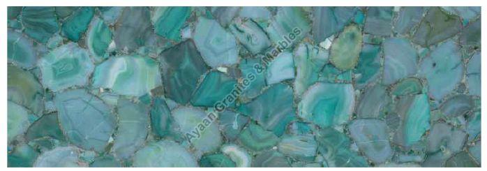 Green Rectangle emerald stone slab, for Construction, Size : Standard