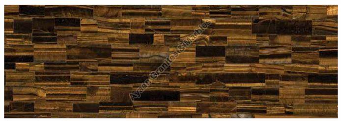 Rectangle Golden Wood Stone Slab, for Construction, Size : Standard