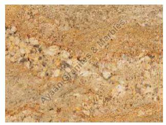 Golden Rectangular Polished Imperial Gold Granite Slab, for Construction, Size : Standard