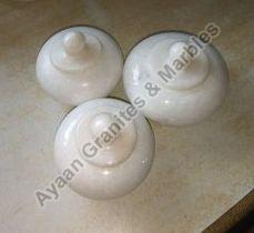 Plain Polished Marble Handi, Shape : Round