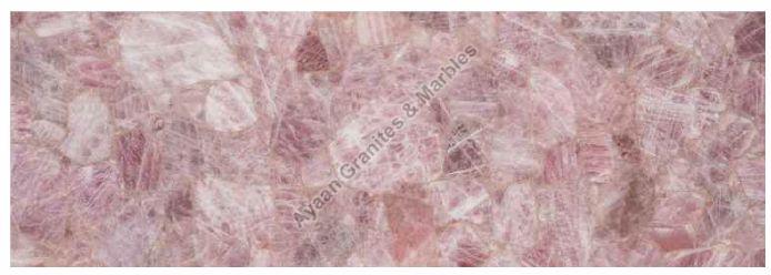 Rectangle Pink Ice Stone Slab, for Construction, Size : Standard