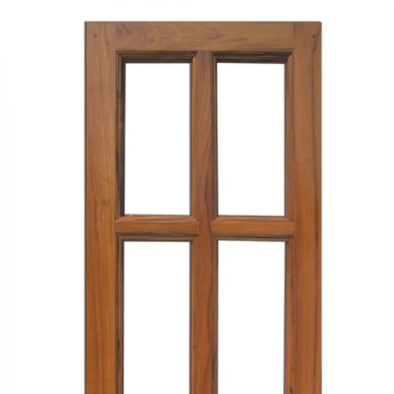 Polished Teak Wood Window Frame, for Home, Office, Hotel, Pattern : Plain