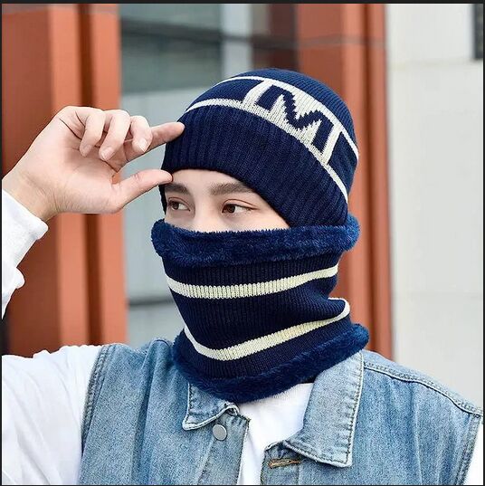 Mens Beanie Hat Scarf Set, Size : Standard