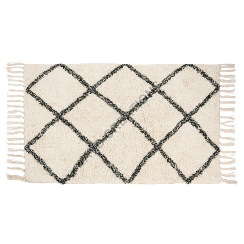Multicolor Rectangular Cotton Canvas Rugs, for Hotel, Home, Size : 60x90 cms