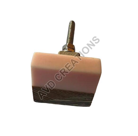 Multicolor Square Polished Resin Door Knobs, Feature : Fine Finished