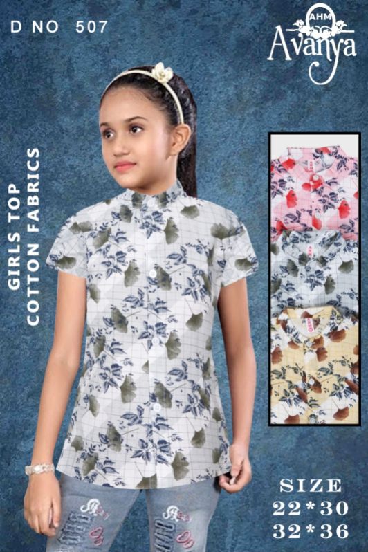 Printed girls cotton top, Occasion : Party Wear, Formal Wear, Casual Wear