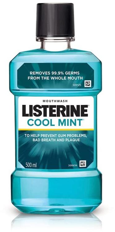 Listerine Cool Mint Mouthwash, Grade : Pharma Grade