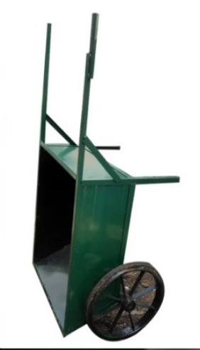 Green Mild Steel Hand Wheel Barrow, for Industrial, Shape : Square