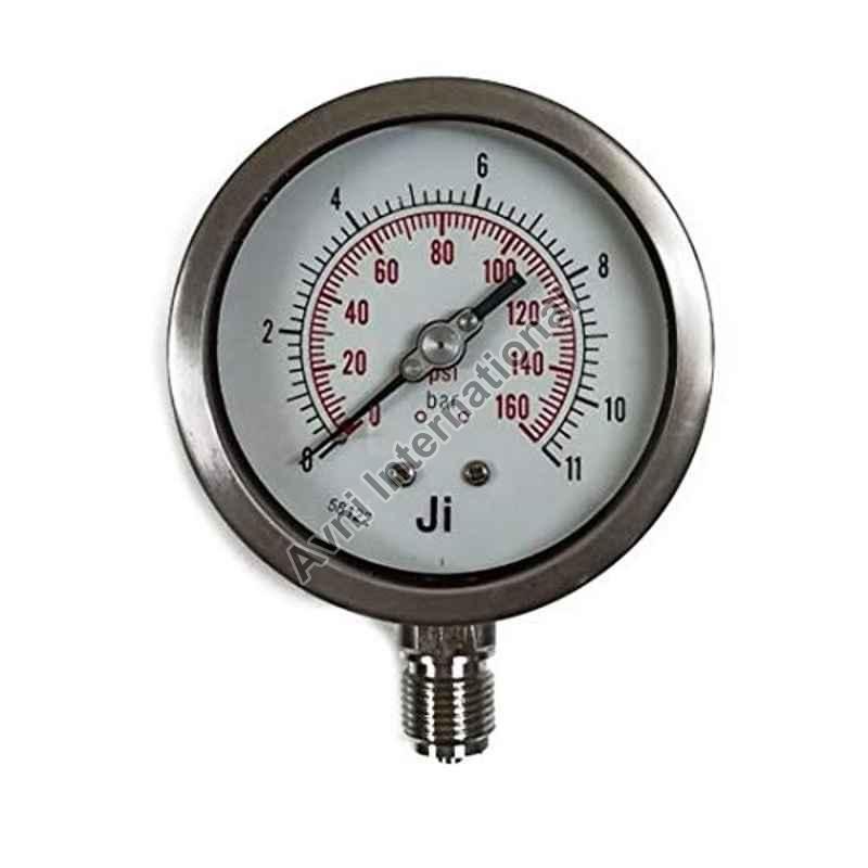 Grey Electric Round Stainless Steel Instrumentation Gauge, for Industrial Use, Display Type : Analog