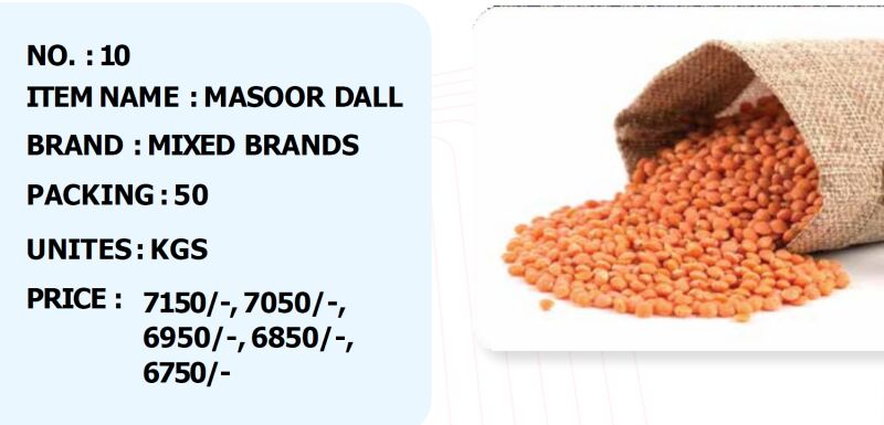 Yellow Masoor Dal, for Cooking, Packaging Type : Jute Bag