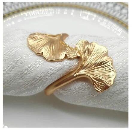 Rose Gold Brass Napkin Ring, Shape : Round