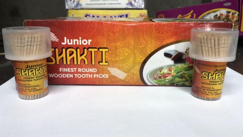 Light Brown Bamboo Junior Shakti Toothpick, for Kitchen, Restauarnt, Style : Stick