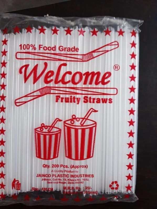 Plain Plastic Fruity Drinking Straw, Feature : Disposable, Light Weight