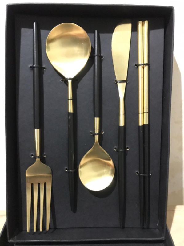 Brass Cutlery Set, Packaging Type : Box