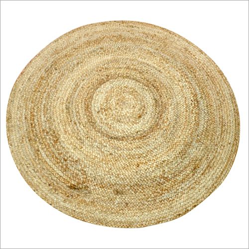 Brown Round Cotton Braided Floor Rugs, for Home, Office, Hotel, Size : Standard