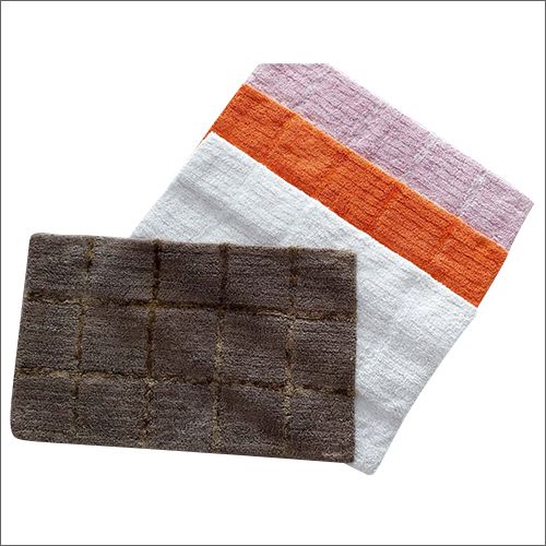 Multi Color Rectangular Pure Cotton Tufted Bath Rugs, for Home, Hotel, Size : Standard