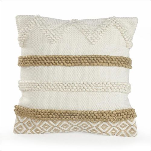 Cotton Embroidered Handwoven Cushion, Size : Standard