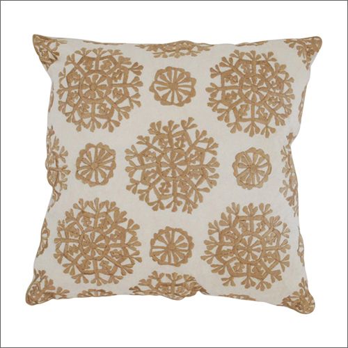 Printed Cotton Floral Handwoven Cushion, Size : Standard