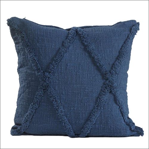 Cotton Fringe Handwoven Cushion, Size : Standard