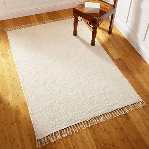 Cotton Plain Handloom Floor Rugs, Technics : Machine Made