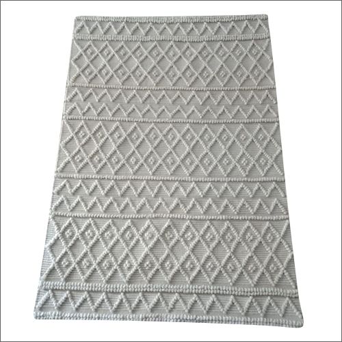 Rectangular Cotton Light Grey Handloom Rugs, for Office, Hotel, Home, Size : Standard