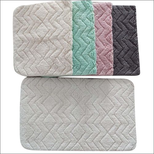 Rectangular Soft Cotton Tufted Bath Rugs, for Hotel, Home, Size : Standard
