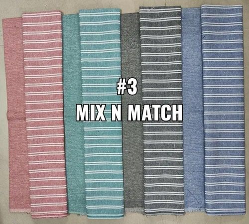 Khadi Mix N Match Fabric, for Textile Industry, Pattern : Plain