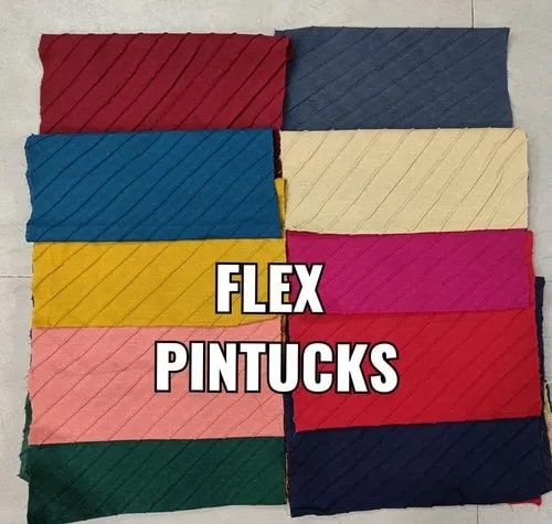 Pintuck Flex Cotton Fabric, for Textile Industry, Technics : Machine Made