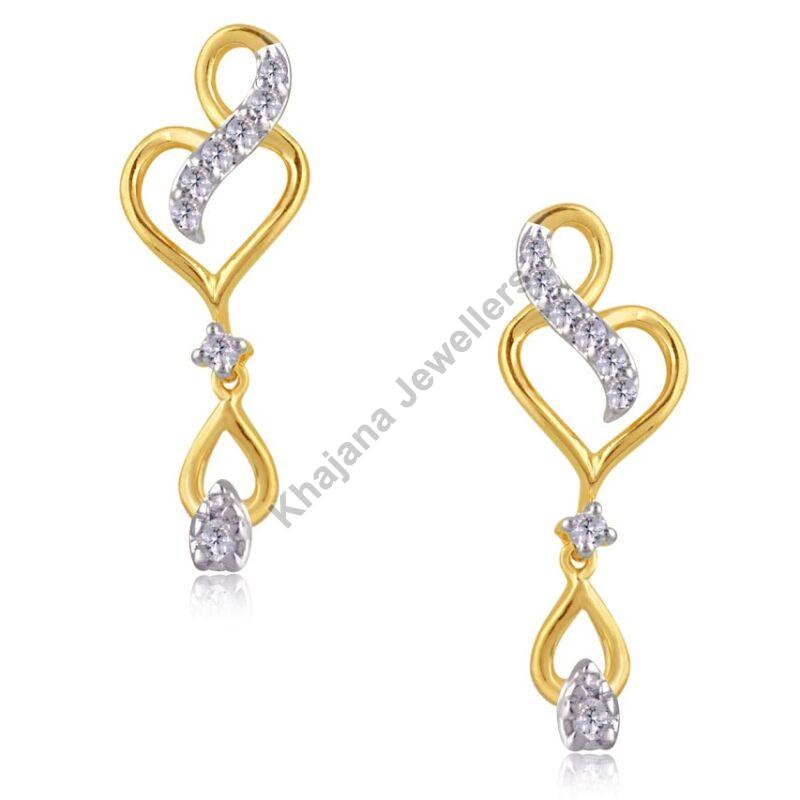 Gold Imelda Diamond Earrings at Rs 18,016 / Piece in Gaya Khajana