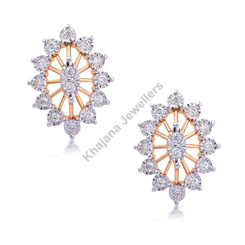 Round Gold Marvelous Glow Diamond Earrings