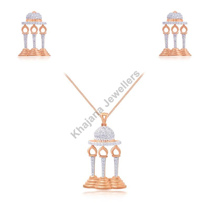 Sovereign Rod Diamond Pendant Set