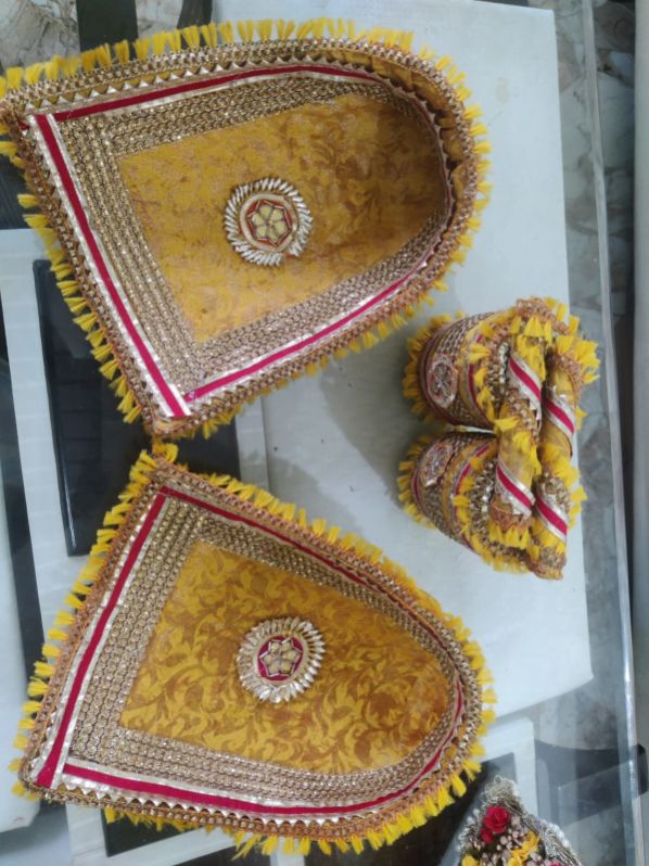 Yellow Golden Wedding Handicraft Chajala, Style : Antique