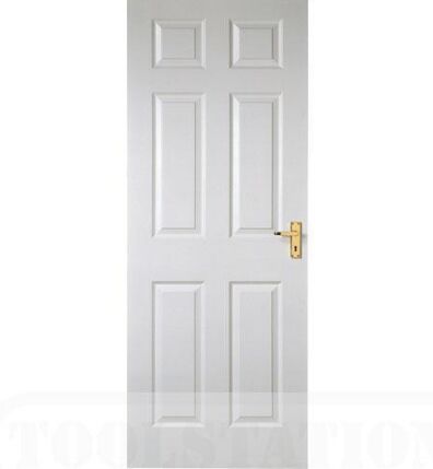 Rectangular Hinge Polished White Fiber Door