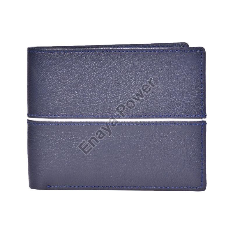 Enaya Rectangular Polished Navy Blue Leather Wallets, Gender : Mens ...