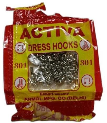 Super Activa Metal Silver Dress Hook, Packaging Type : Box