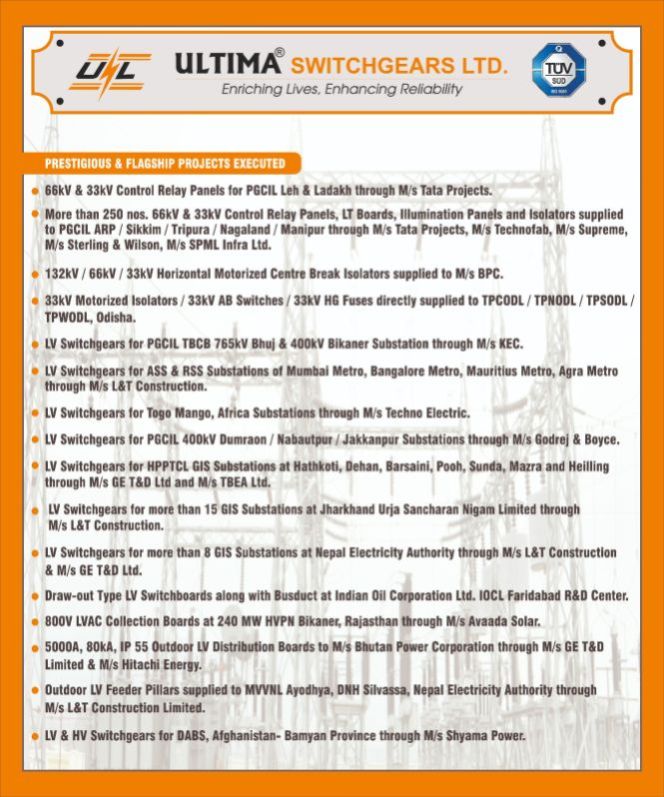 Ultima Switchgears Limited in Delhi Manufacturer of crp scada