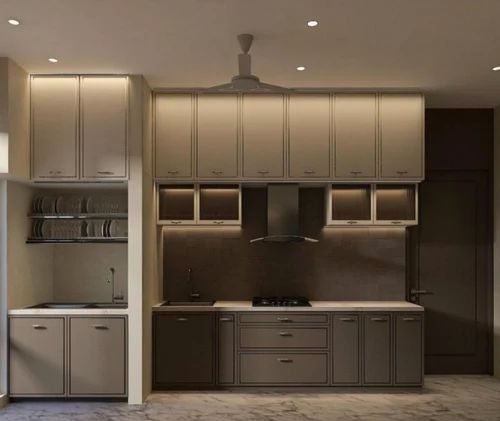 Laminate Plywood Acrylic Modular Kitchen, for Home, Hotel, Feature : Attractive Designs, High Strength
