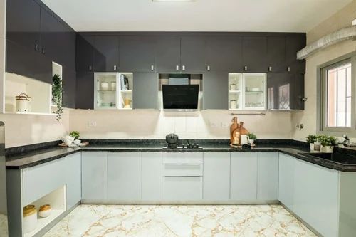 U Shape Laminate Modular Kitchen, for Home, Feature : Accurate Dimension, High Strength, Temite Proof