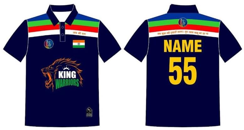 Multicolor Half Sleeves Printed Mens Cricket Jersey, Size : L, XL, XXL