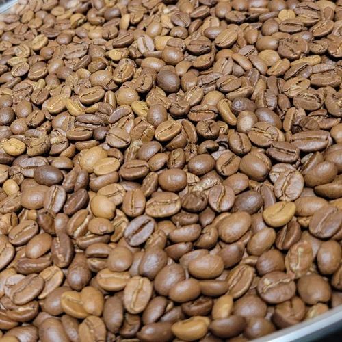 Brown Organic Monsooned Malabar Coffee Beans, for Beverage, Packaging Type : Packet