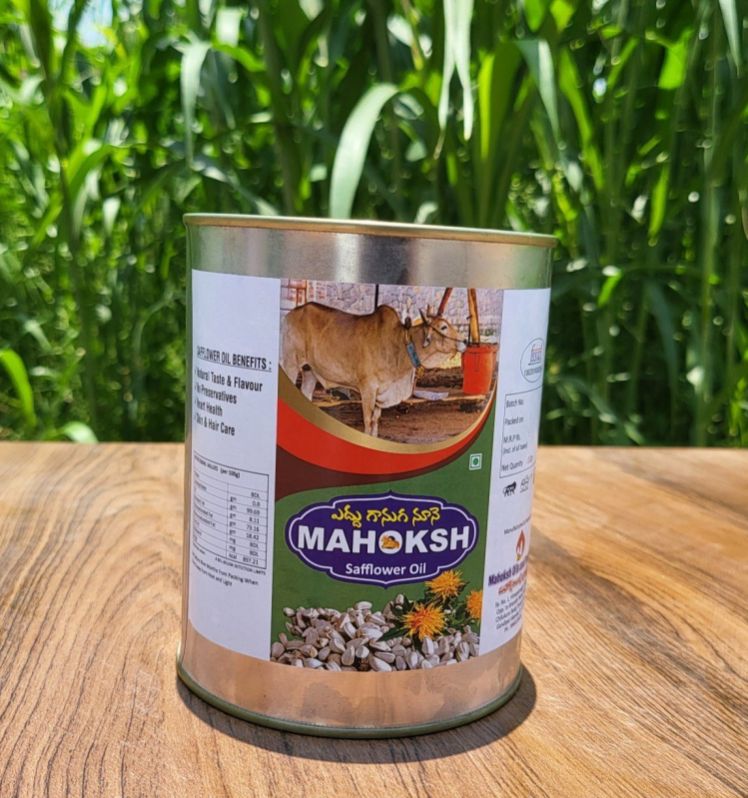 Mahoksh bull driven safflower oil, Packaging Type : Tin(food Grade)