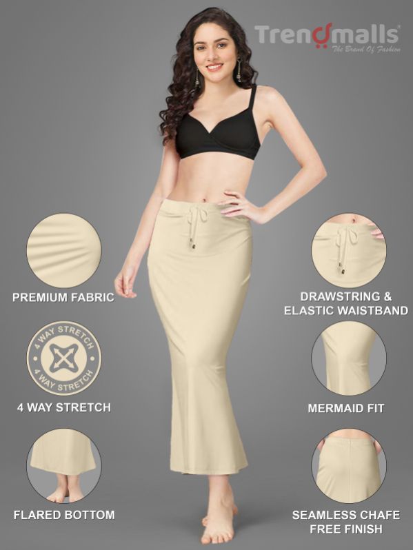 Women's Flared & Stretchable Saree Shaper Inskirt With Drawstring