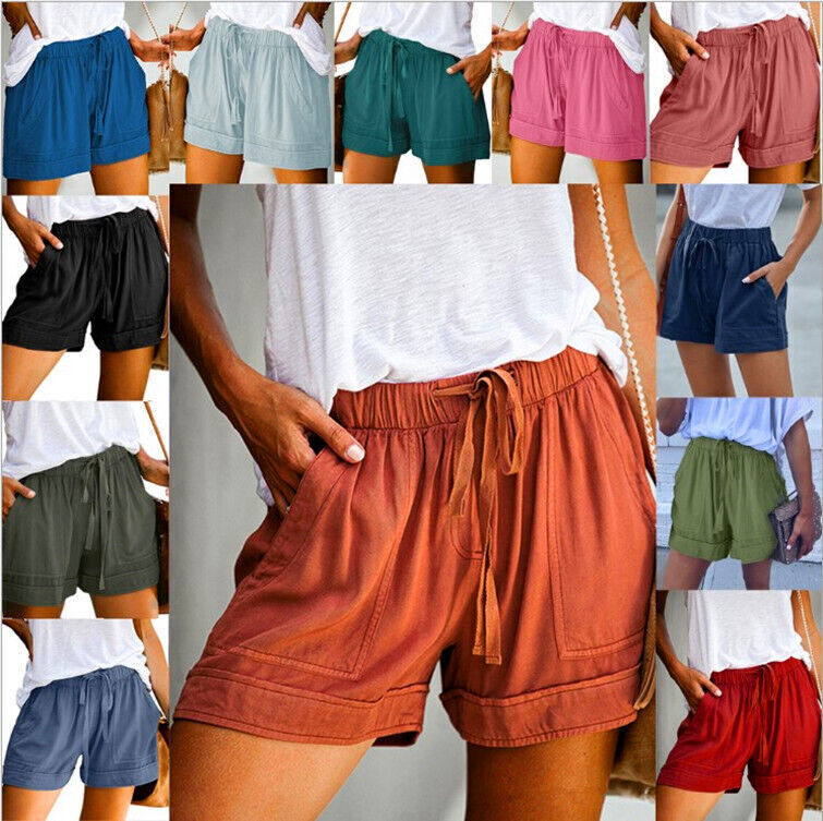 Polyester Ladies Plain Shorts, Size : All Size