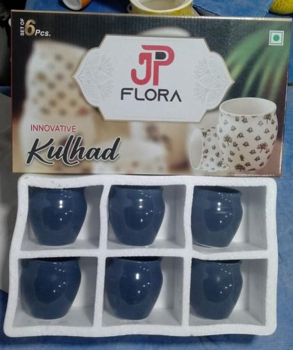Brown Round Jp Flora Kulhad Without Handle