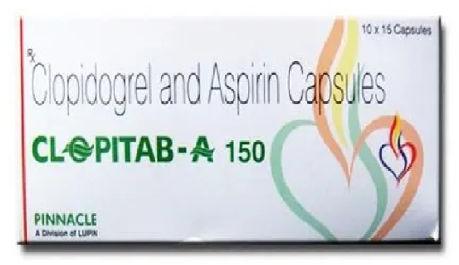 Clopitab A 150mg Capsules, Packaging Size : 10x15 Pack