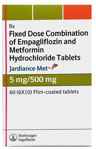 Jardiance Met 5mg/500mg Tablets, Medicine Type : Allopathic
