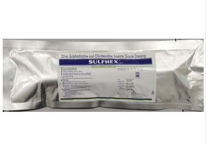 Silver Sulfadiazine and Chlorhexidine Acetate Gauze Dressing